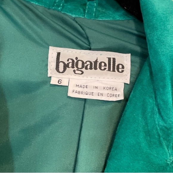 Bagatelle Green Genuine Suede Blazer Size 6 - Picture 8 of 9